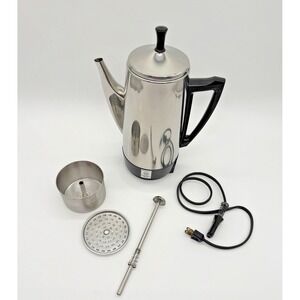 Presto-12 Cup Stainless Steel Coffee Percolator Model 281105 Tested & Works VTG